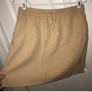 Forever 21 Linen Skirt tan color